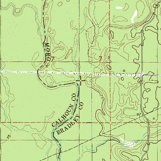 Topographic Map of Tuckers Camp (historical), AR