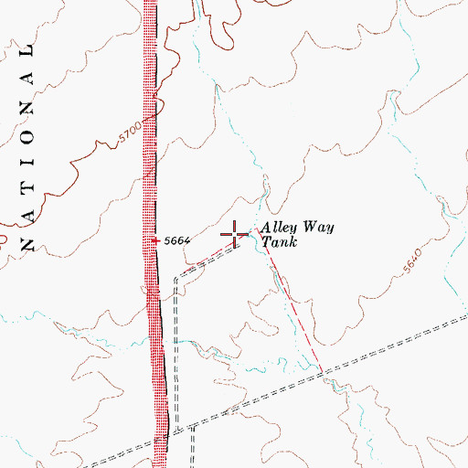 Topographic Map of Alley Way Tank, AZ