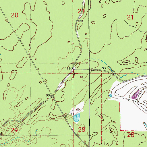 Topographic Map of Riverside School (historical), AR