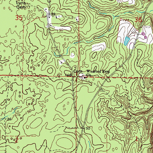 Topographic Map of Thomas School (historical), AR