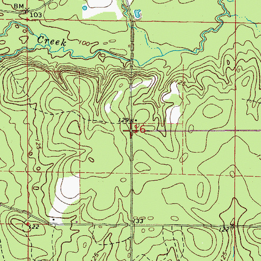 Topographic Map of Sturgis (historical), AR