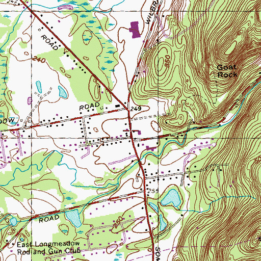 Topographic Map of Scantic (historical), MA