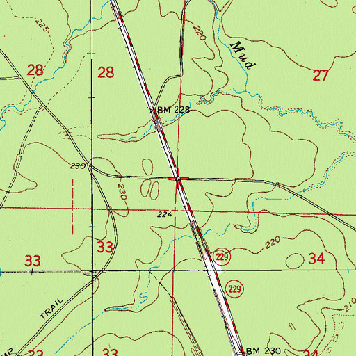 Topographic Map of Arthur (historical), AR