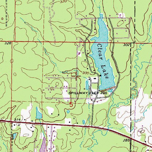 Topographic Map of Clear Lake, AR