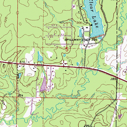 Topographic Map of Ellis School (historical), AR