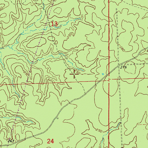 Topographic Map of Lamont (historical), AR