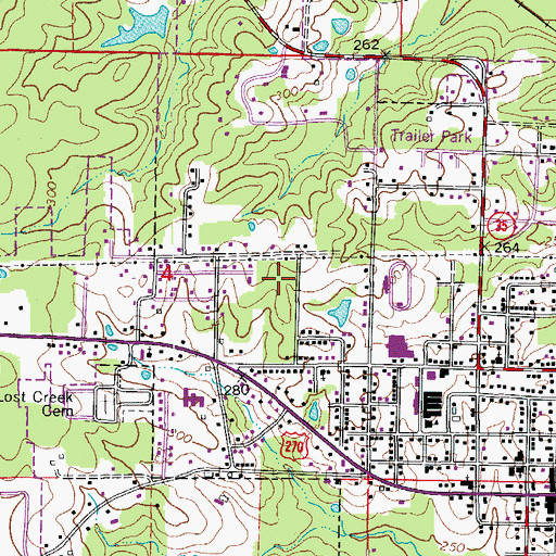 Topographic Map of Sheridan Elementary School, AR