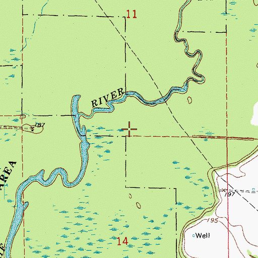 Topographic Map of Beard (historical), AR