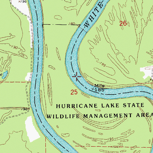 Topographic Map of Ealand Bend, AR