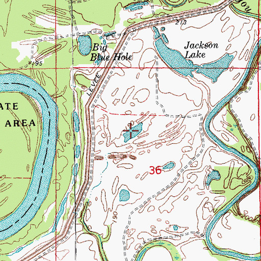 Topographic Map of Gregory Lake, AR