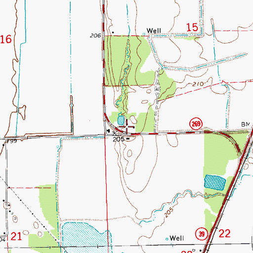 Topographic Map of Hillemann Junior High School (historical), AR