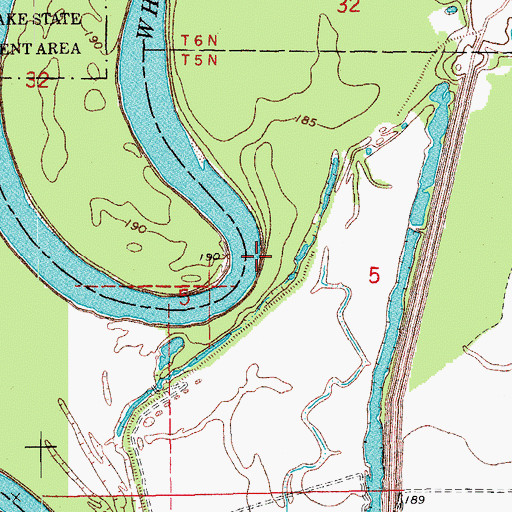 Topographic Map of Lundies Landing, AR