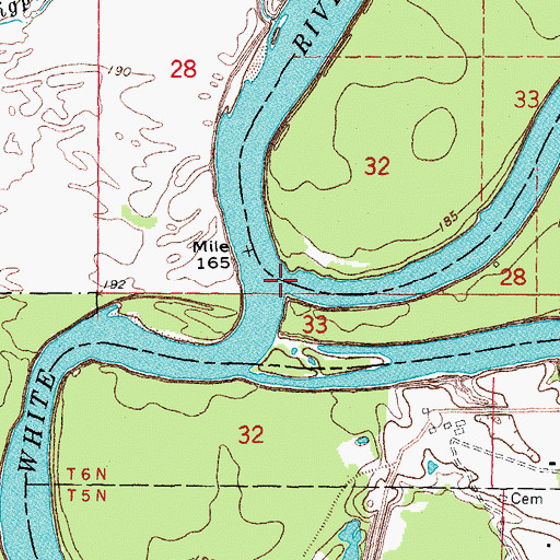 Topographic Map of Orlando Bend, AR