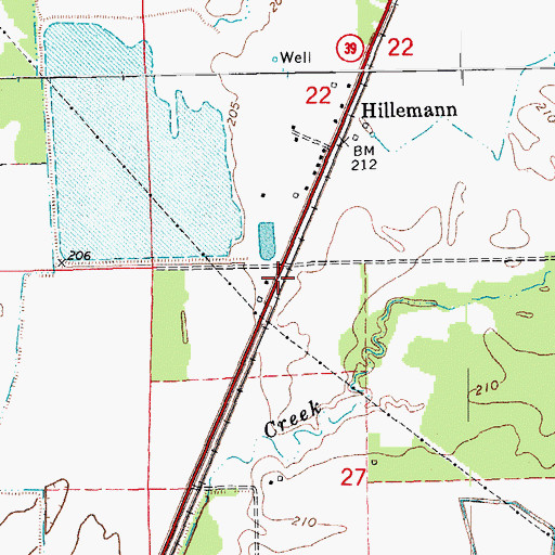 Topographic Map of Quinlan (historical), AR