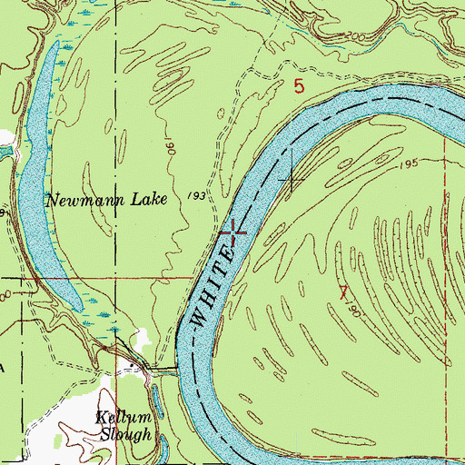 Topographic Map of Taylor Bend, AR