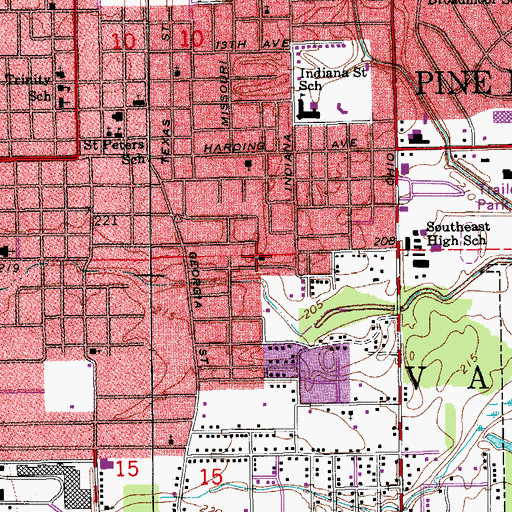 Topographic Map of New Hope Christian Methodist Episcopal Church, AR