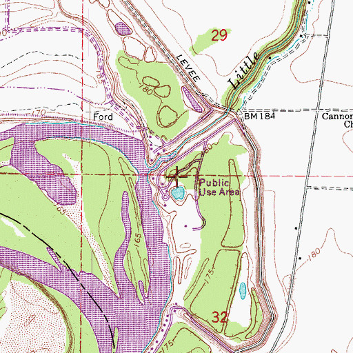 Topographic Map of Little Bayou Meto Park, AR