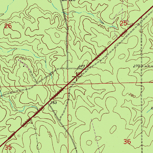Topographic Map of Howard School (historical), AR