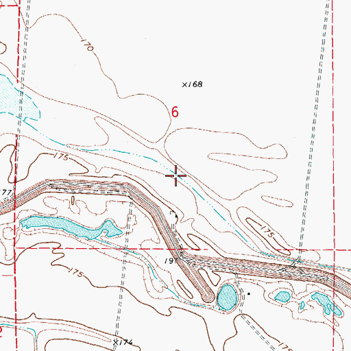Topographic Map of Farelly Lake, AR