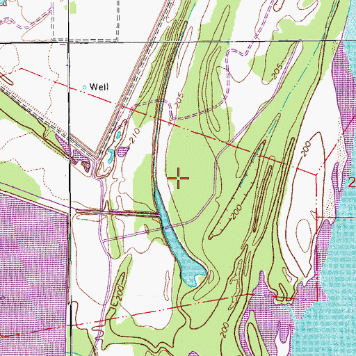 Topographic Map of Pine Bluff Regional Park, AR