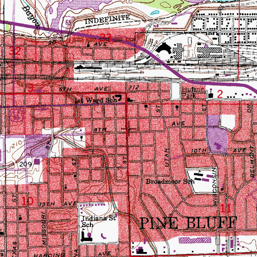 Topographic Map of East Side Christian Church, AR