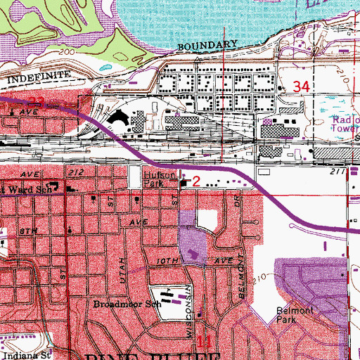 Topographic Map of Harmony Baptist Church, AR
