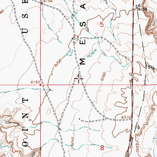 Topographic Map of Howell Mesa, AZ