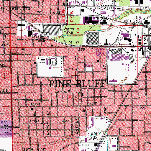 Topographic Map of The Church of Jesus Christ, AR
