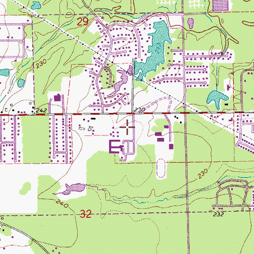 Topographic Map of Central Presbyterian Church, AR