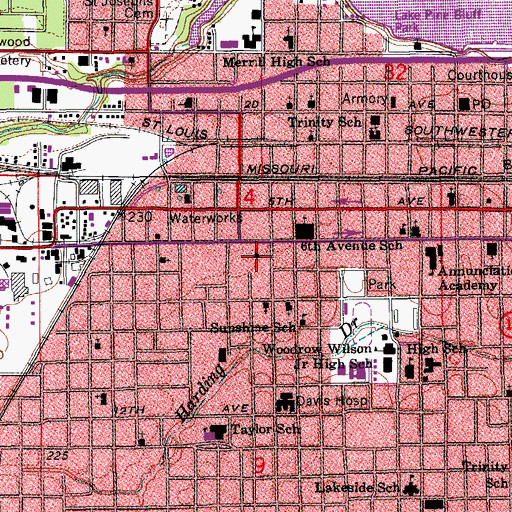 Topographic Map of Church of Christ, AR