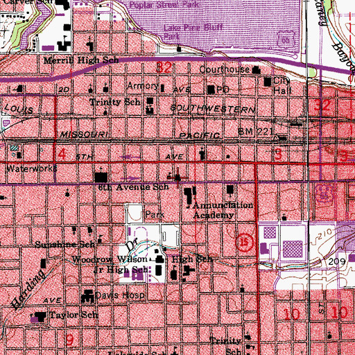 Topographic Map of Victory Baptist Church, AR