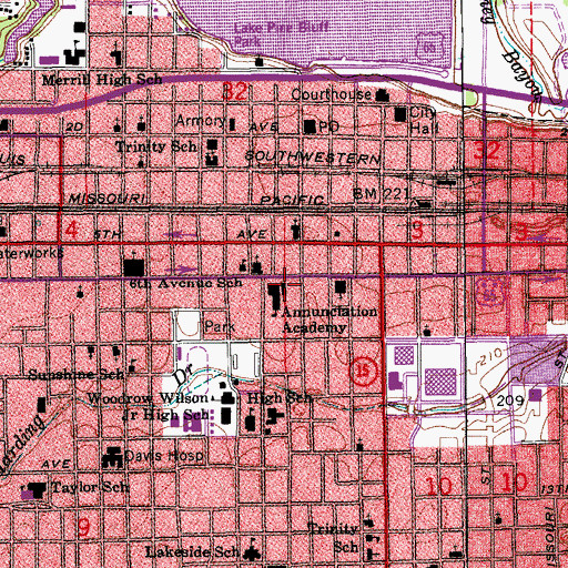 Topographic Map of Saint Joseph Catholic Church, AR