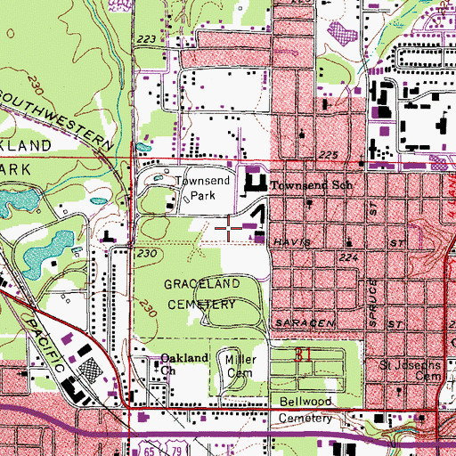 Topographic Map of Robert F Morehead Middle School, AR