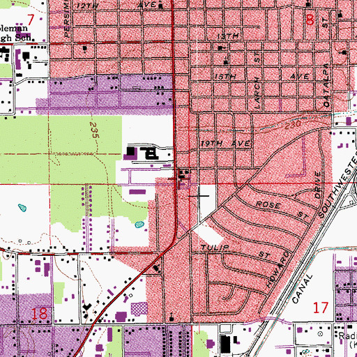 Topographic Map of Matthews Memorial Baptist Church, AR