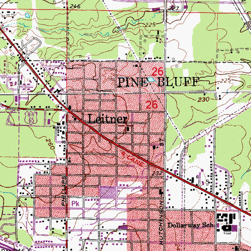 Topographic Map of Northside Seventh Day Adventist Church, AR