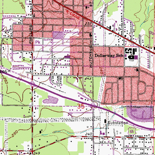 Topographic Map of Cannan Missionary Baptist Church, AR