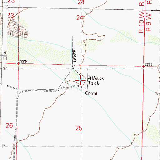 Topographic Map of Allison Tank, AZ