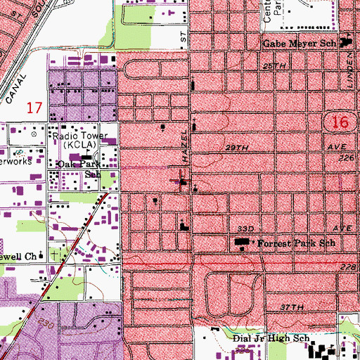 Topographic Map of Wesley United Methodist Church, AR