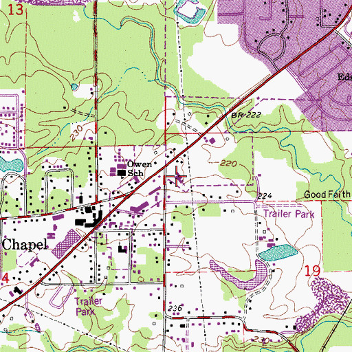 Topographic Map of Good Faith United Methodist Church, AR