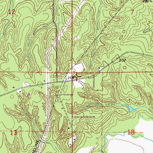 Topographic Map of Silva School (historical), AR