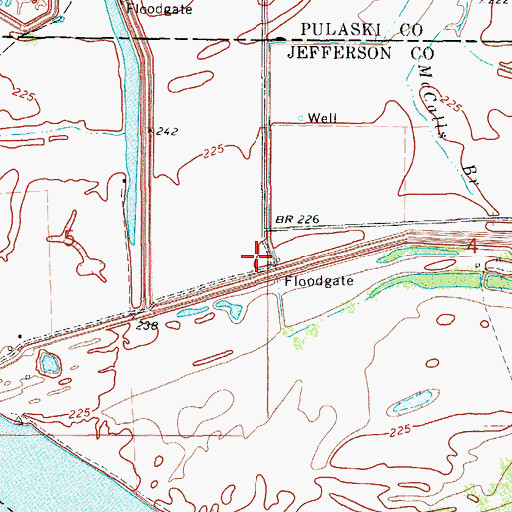 Topographic Map of Faver School (historical), AR