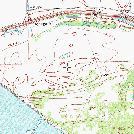 Topographic Map of Silers Island, AR