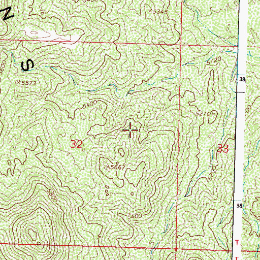Topographic Map of Hualapai Mountains, AZ