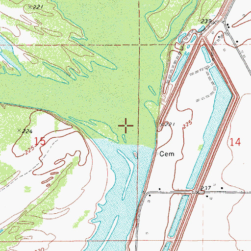 Topographic Map of Brodie Bend, AR