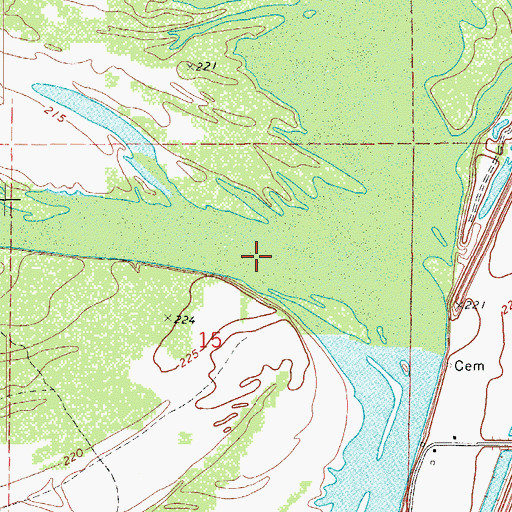 Topographic Map of Brodie Bar (historical), AR