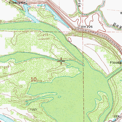 Topographic Map of Wild Cat Crossing, AR