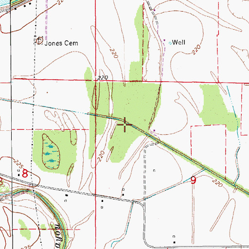 Topographic Map of Lateral Number 2, AR