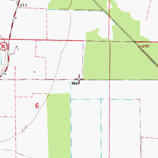 Topographic Map of Lateral Number 6, AR