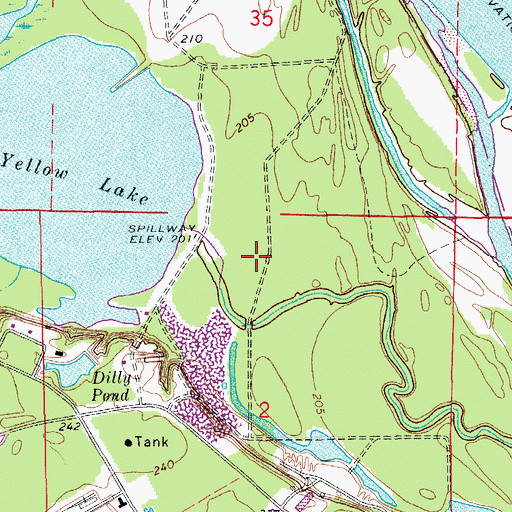 Topographic Map of McGregor Reach (historical), AR