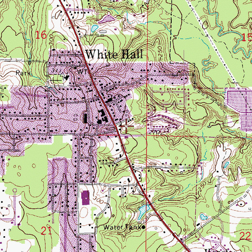 Topographic Map of Toney Lake (historical), AR